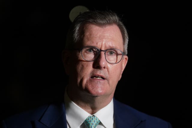 DUP leader Sir Jeffrey Donaldson