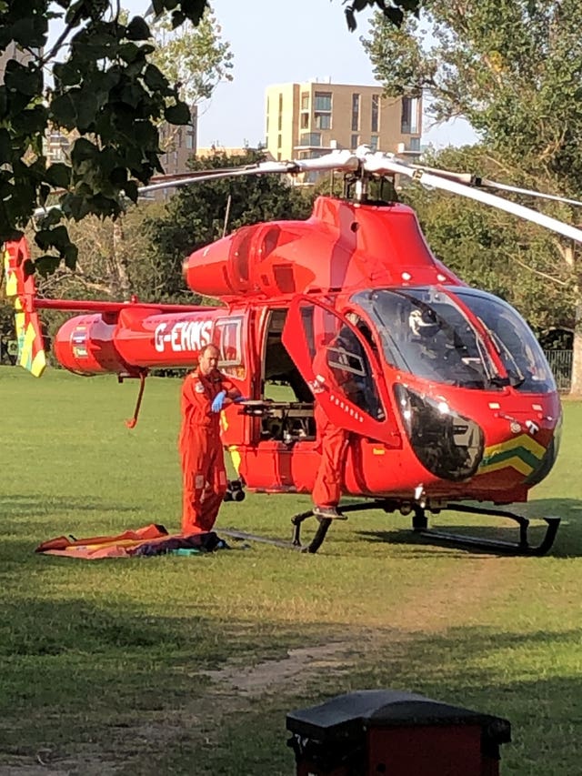 Air Ambulance at the scene 