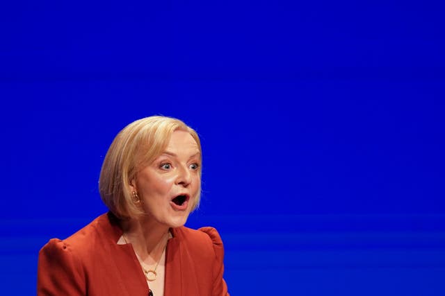 Prime Minister Liz Truss delivers her keynote speech 