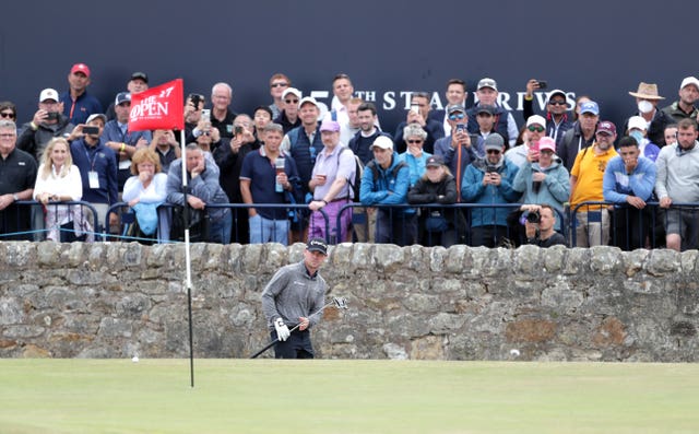 USA’s Brian Harman on the 17th at St Andrews