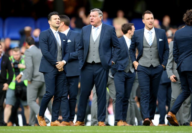 Sam Allardyce, centre, has described it as a pleasure to be involved in the Soccer Aid for Unicef charity match