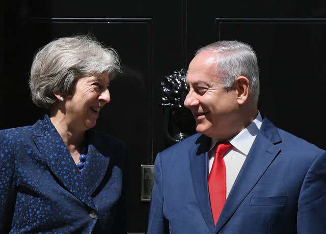 Theresa May meets Benjamin Netanyahu