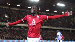 Barnsley’s Devante Cole celebrates scoring their side’s first goal of the game during the Sky Bet League One match at Oakwell Stadium, Barnsley. Picture date: Tuesday March 21, 2023.