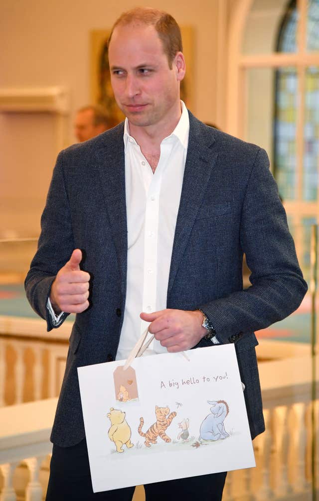 It appeared that Prince William approved of the gift (Toby Melville/PA)