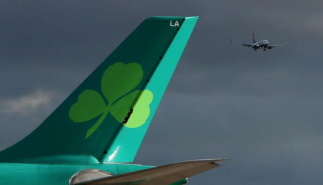 An Aer Lingus plane tail