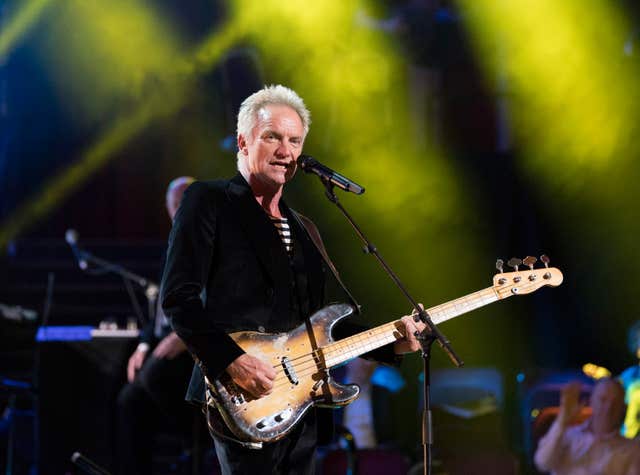 Sting on stage