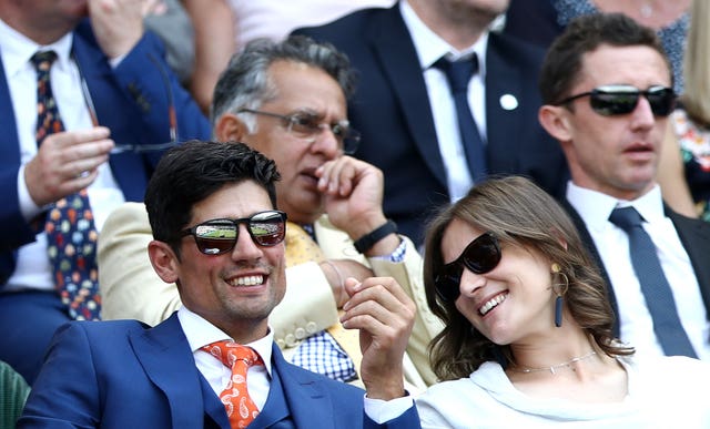 Alastair and Alice Cook in the royal box