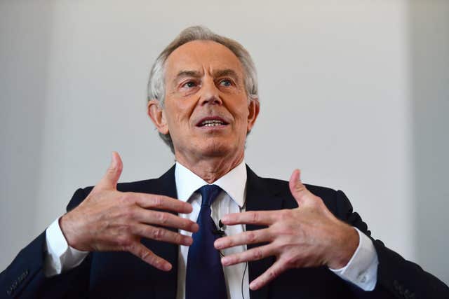 Tony Blair said EU officials believed the UK had 'caved' in the Brexit negotiations (Victoria Jones/PA)