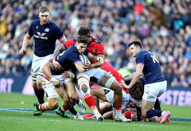 Scotland in action against Tonga
