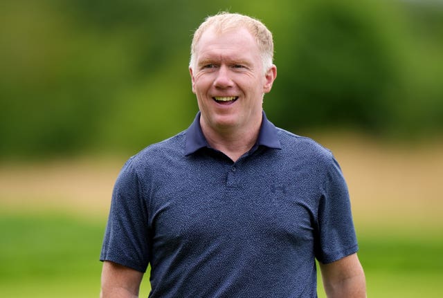 Paul Scholes during a golf day