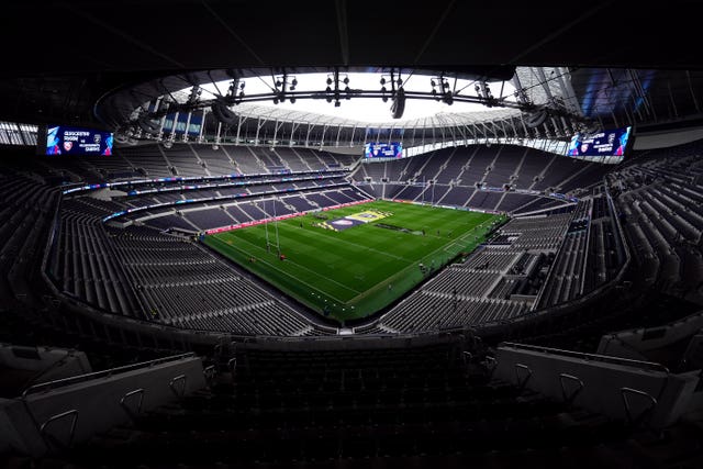 Inside an empty Tottenham Hotspur Stadium
