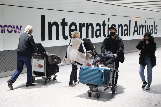 Passengers arrive at Heathrow