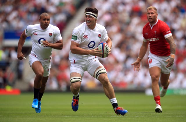 Tom Curry in action against Wales at Twickenham