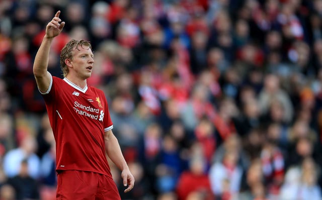 Dirk Kuyt playing for Liverpool Legends