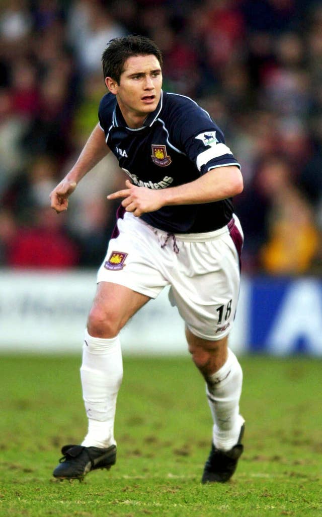 Lampard pictured during his West Ham days