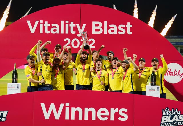 Hampshire celebrate winning the Vitality Blast