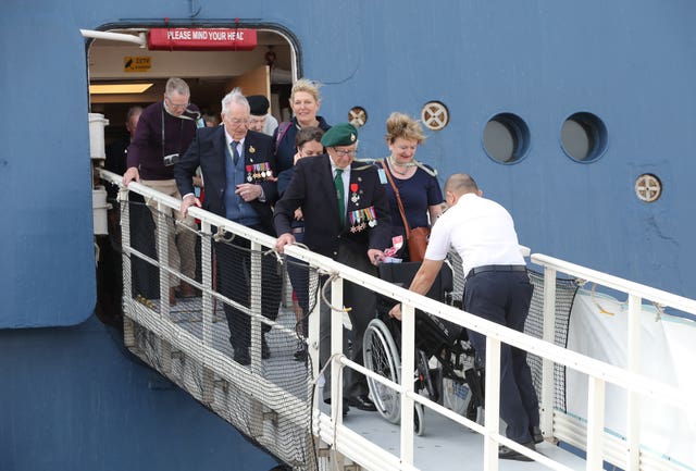 Veterans disembark in Poole