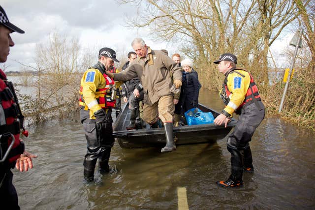 During the Somerset floods