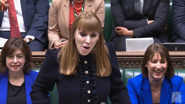 f Deputy Prime Minister Angela Rayner speaking during Prime Minister’s Questions