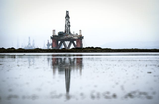 Oil rigs in Cromarty Firth