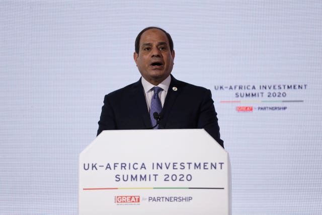 Egyptian President Abdel Fattah el-Sissi (Matt Dunham/PA)