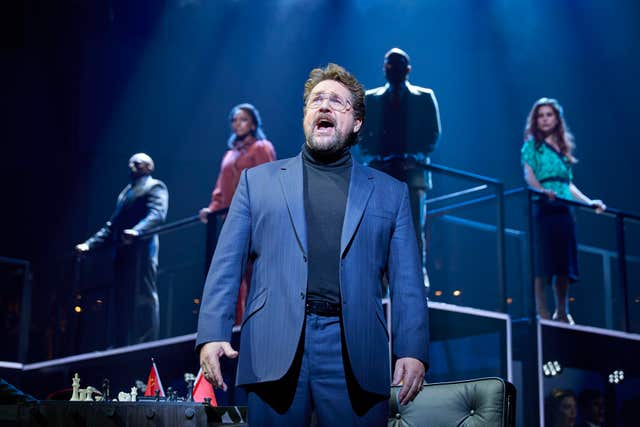 Michael Ball in the dress rehearsal for Chess.