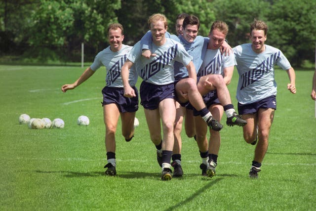 Trevor Steven (left) picked up 36 caps during his England career.