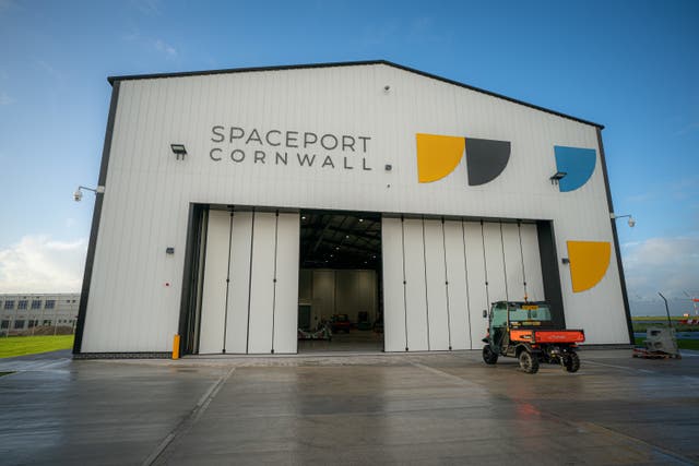 A hangar at Spaceport Cornwall