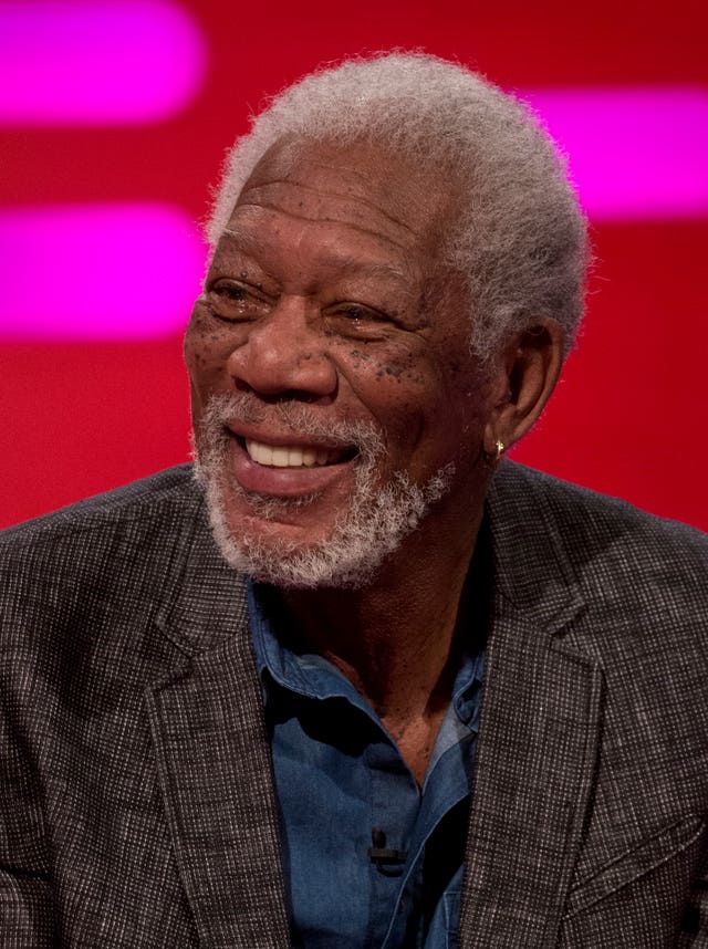 Morgan Freeman smiles