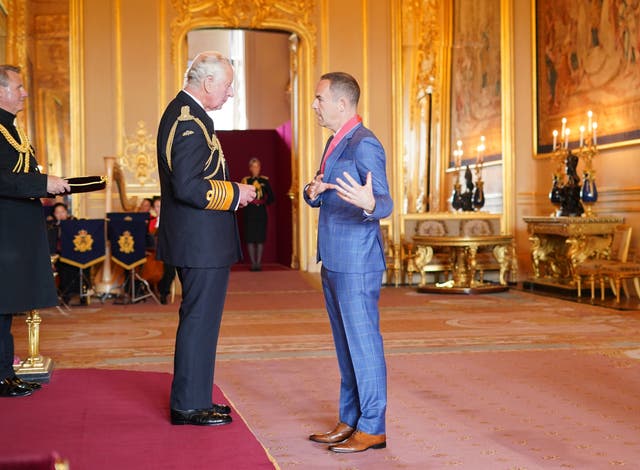 Martin Lewis with the Prince of Wales 