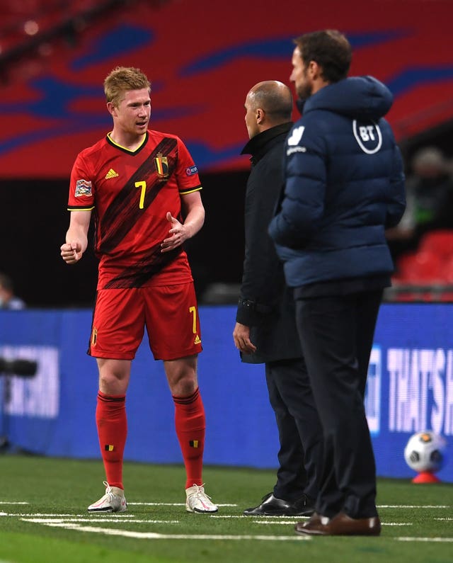Kevin De Bruyne went off as a precaution, according to Belgium boss Roberto Martinez