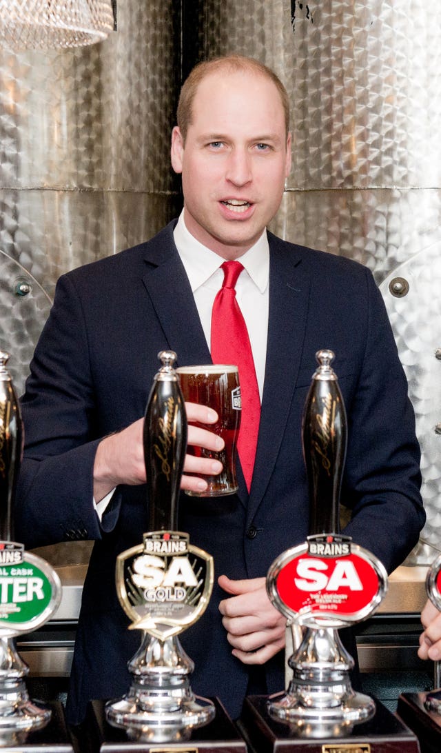 The Duke of Cambridge with pint