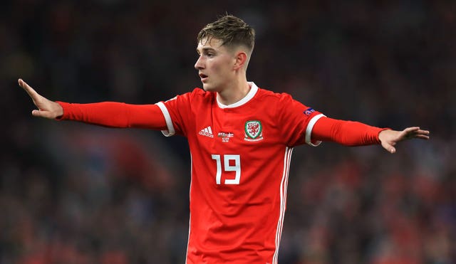 Wales midfielder David Brooks in Nations League action against Denmark