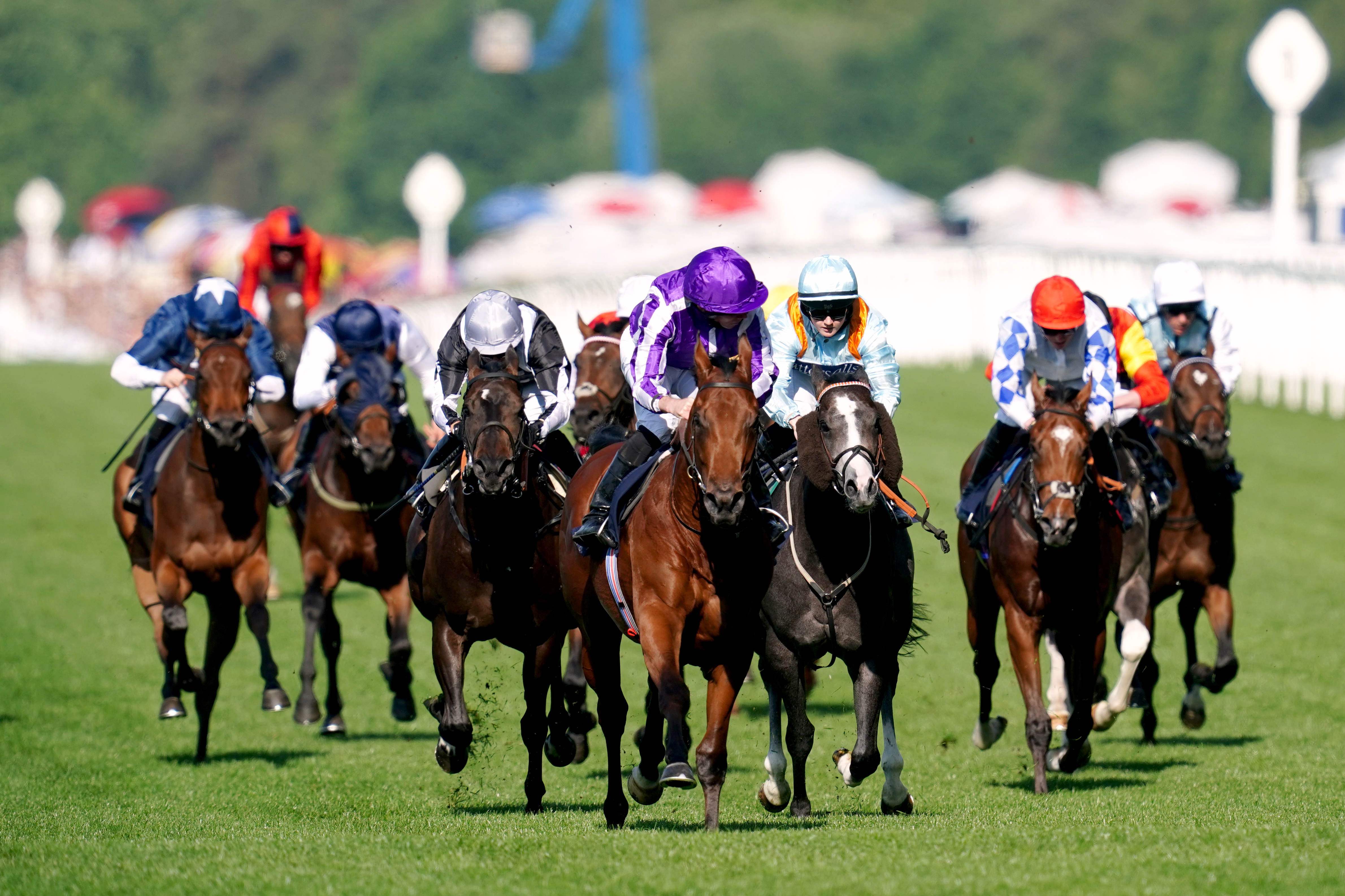 Little Big Bear (centre) and Ryan Moore on the way to victory at Royal Ascot last year