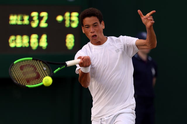 George Loffhagen playing at Wimbledon as a junior