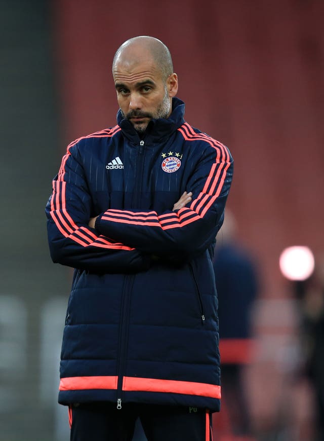Guardiola won a second league and cup double in his final season at Bayern Munich