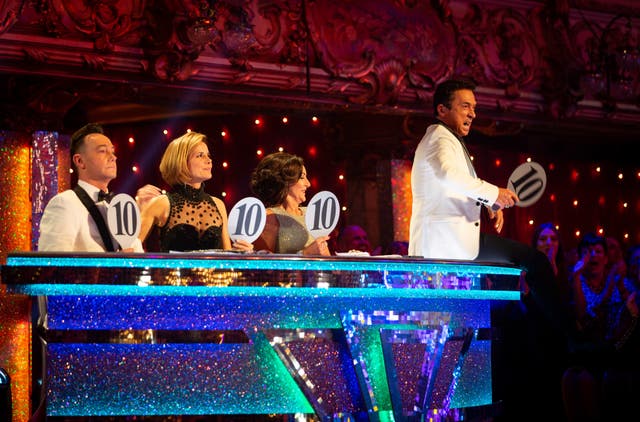 Strictly Come Dancing judges (left to right) Craig Revel Horwood, Dame Darcey Bussell, Shirley Ballas and Bruno Tonioli, after awarding four 10s to Ashley Roberts and Pasha Kovalev. (Image: PA)