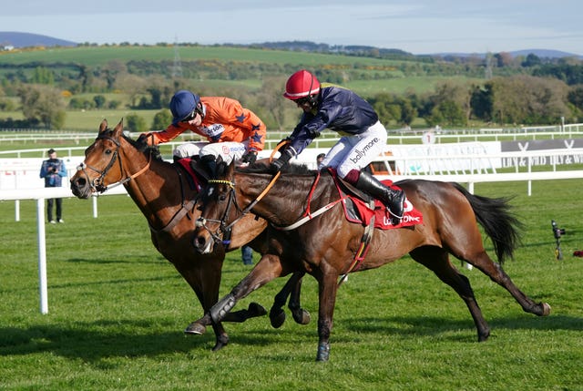 Fastorslow (right) took the Punchestown Gold Cup last year