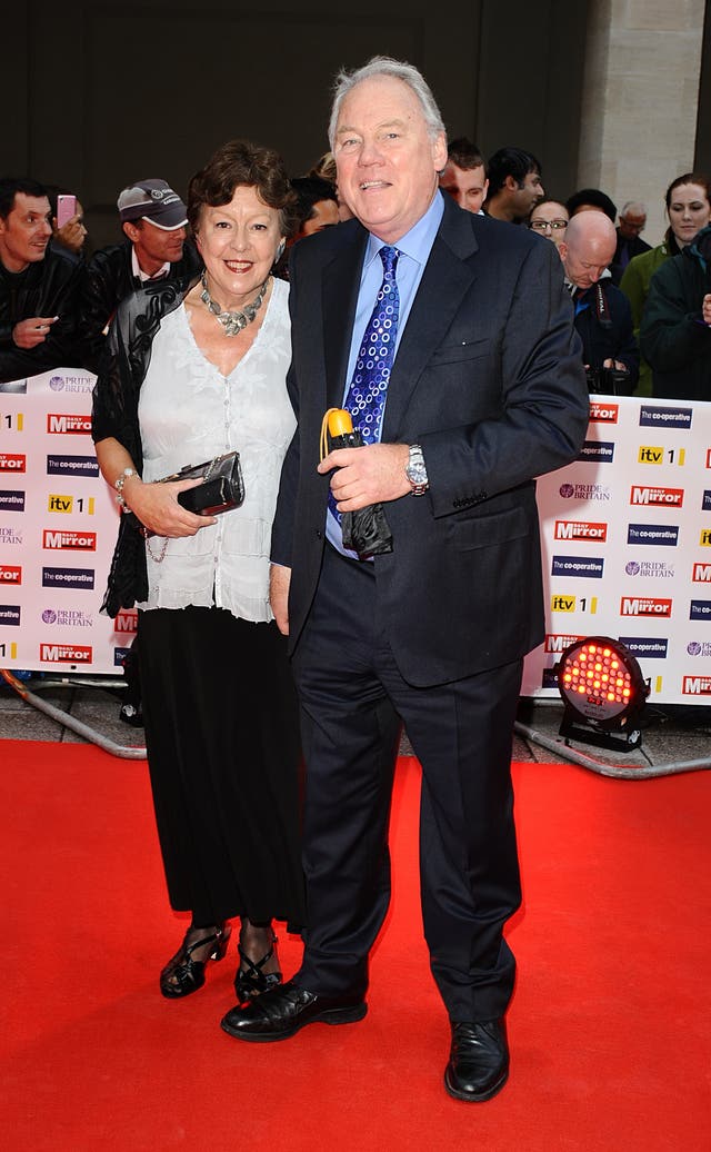 Peter Sissons and his wife, Sylvia