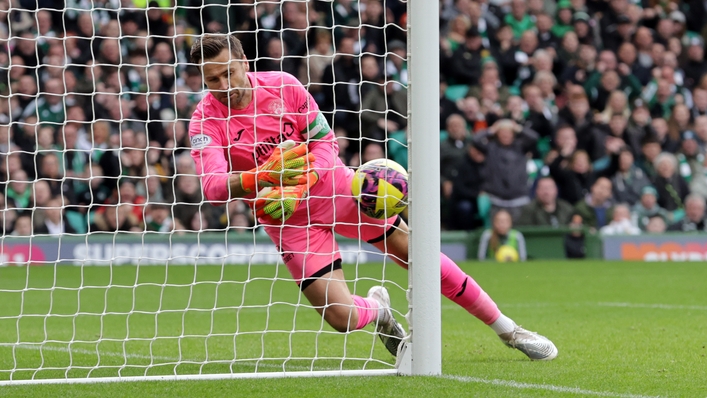 David Marshall made a string of impressive saves to deny Aberdeen (Steve Welsh/PA)