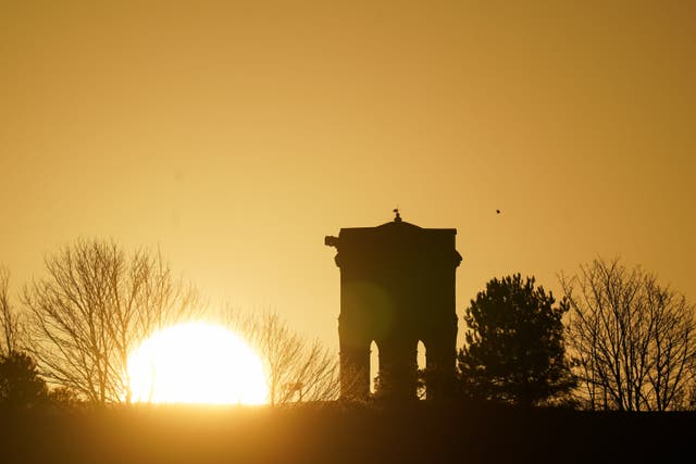 Sunrise over Chesterton Windmill in Warwickshire