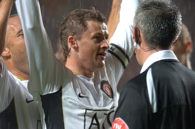 After three seasons of knee injuries, Solskjaer returns in 20016 to score the third goal at Charlton