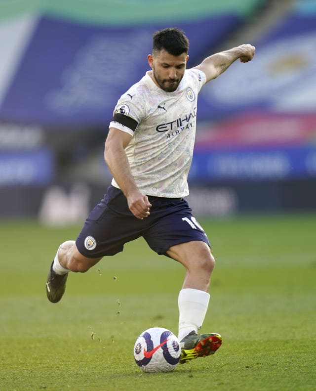 Aguero was in the starting line-up against Leicester last week