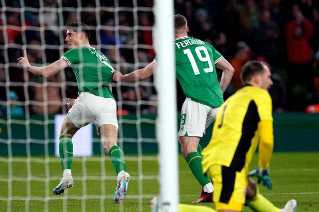 Callum O’Dowda (left) opened the scoring for the hosts