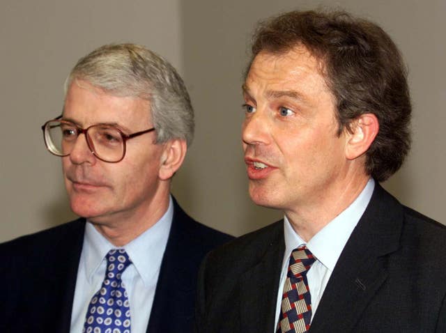 John Major and Tony Blair 