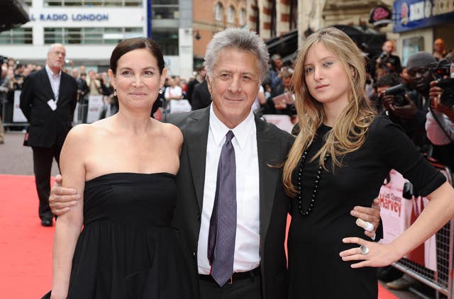 Dustin Hoffman and his wife Lisa Gottsegen and daughter Karina