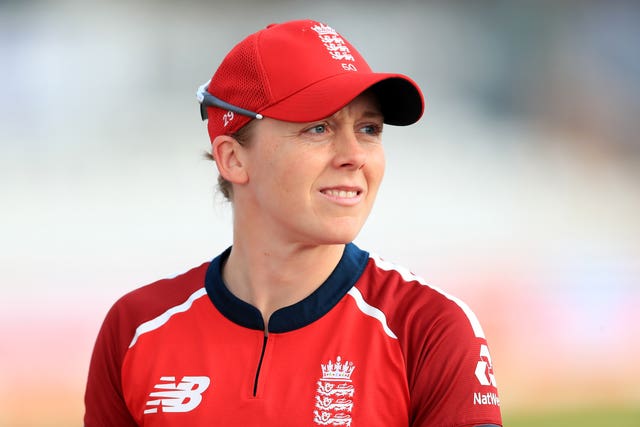 Heather Knight in action for England