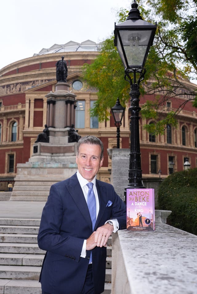 Anton Du Beke with his new book outside the Royal Albert Hall