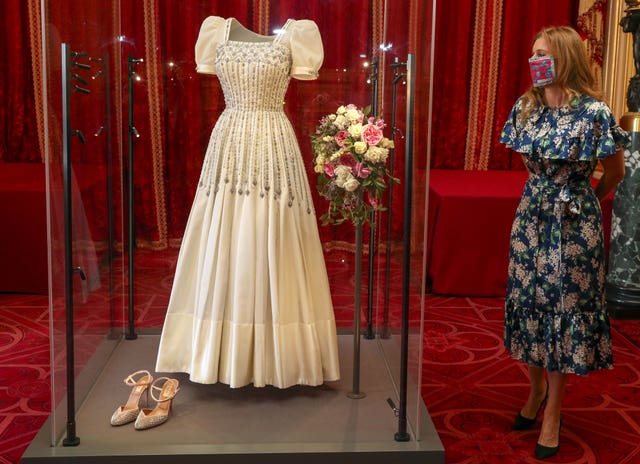 Princess Beatrice with her wedding dress