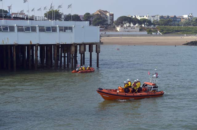 The RNLI searching near Clacton Pier